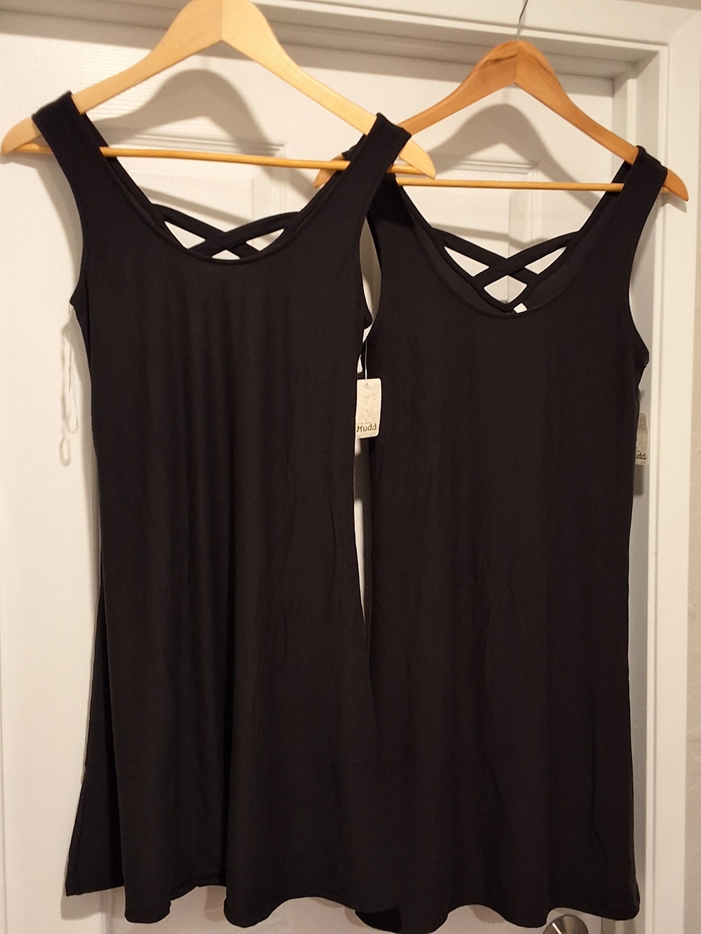 Mudd Women's Black Crisscross Back Tank Dress
